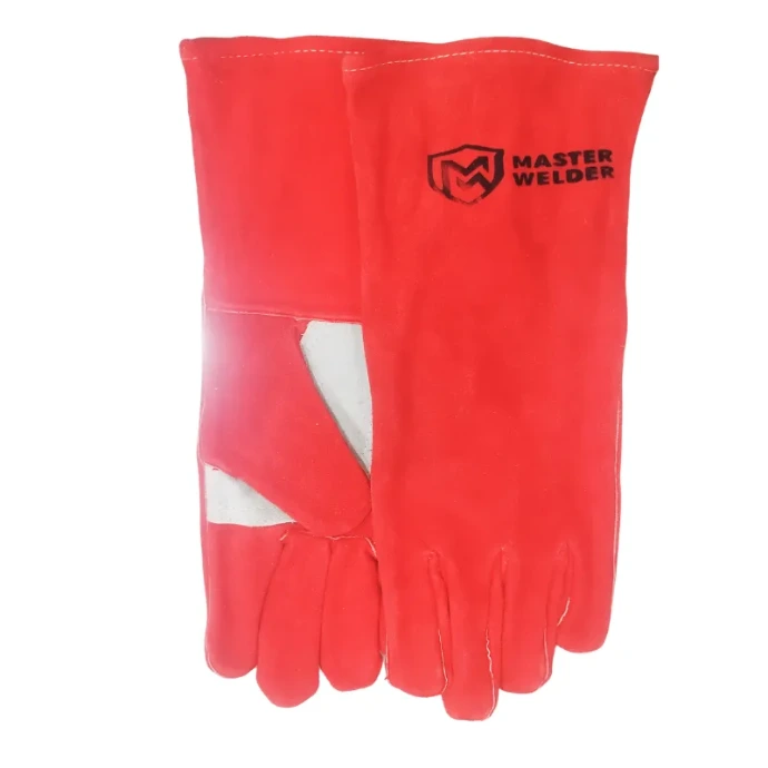 Guante soldador rojo
