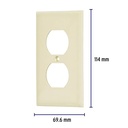 Placa de ABS dúplex, Standard, marfil, Volteck 