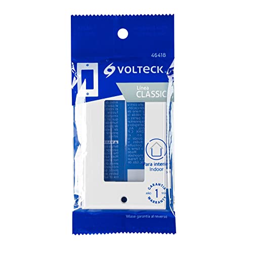 Placa 1 ventana, de policarbonato, línea Classic, Volteck 