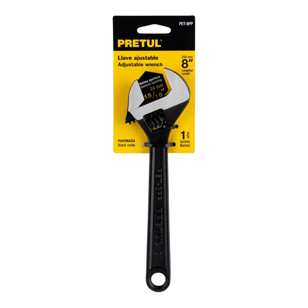 [TP-21823] Llave ajustable (perico) 8' pavonada, PRETUL