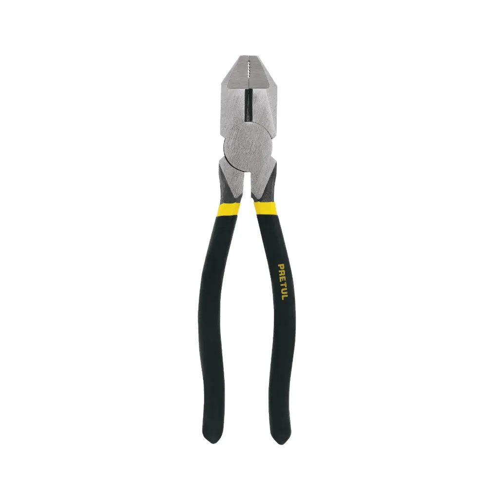 Pinza para electricista 9' uso rudo, mango de PVC, PRETUL