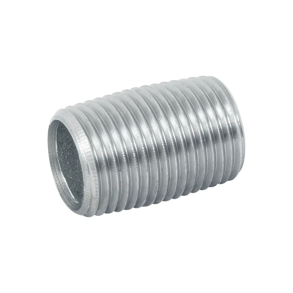 Niple de acero galvanizado 1/2' cuerda corrida, FOSET