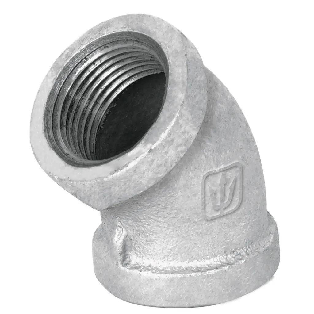Codo 45° acero galvanizado de 3/4', FOSET