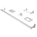 Juego de 5 accesorios para baño, metálicos, cromo, BASIC