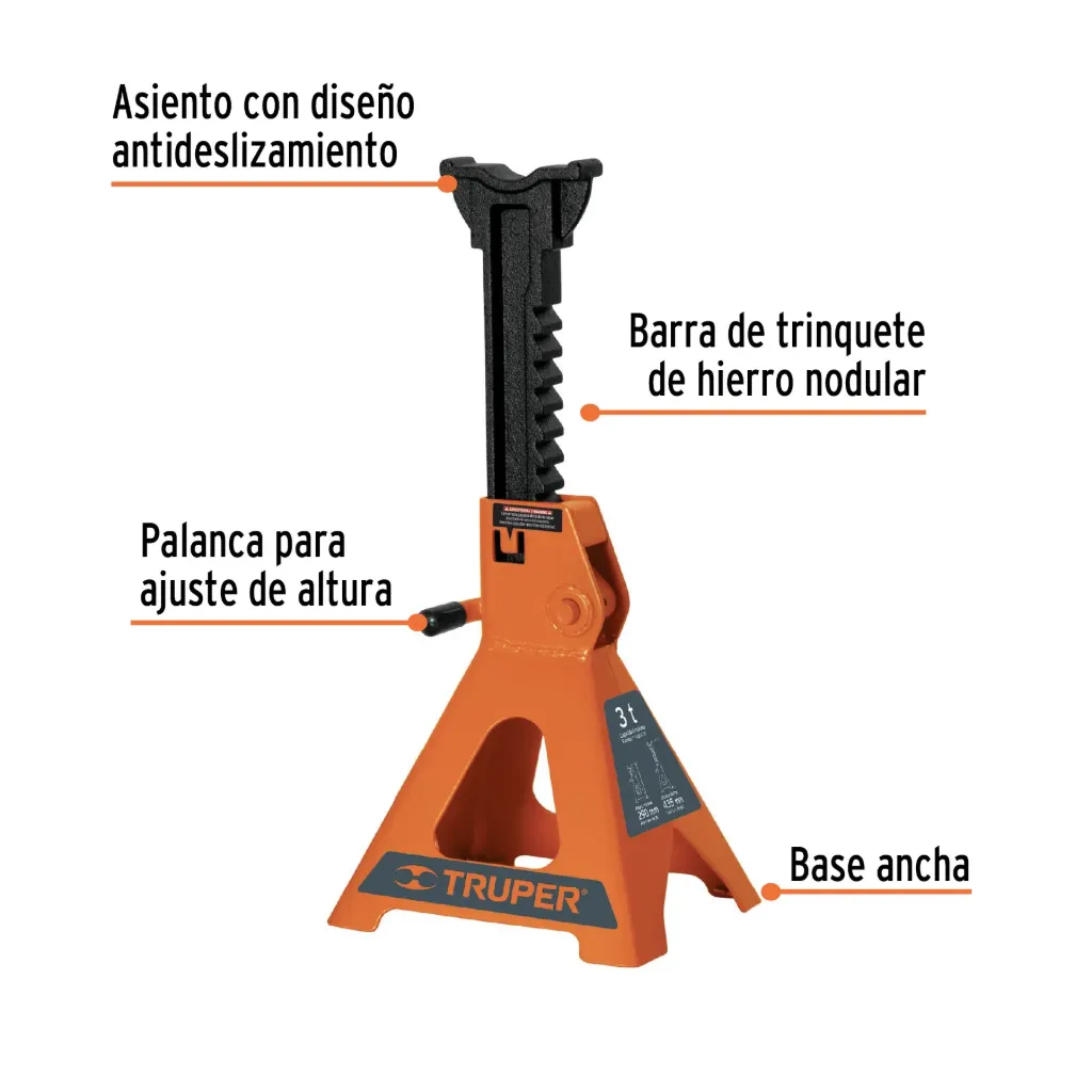 [TP-14843] Caja con 2 torres de 3 ton para auto, TRUPER