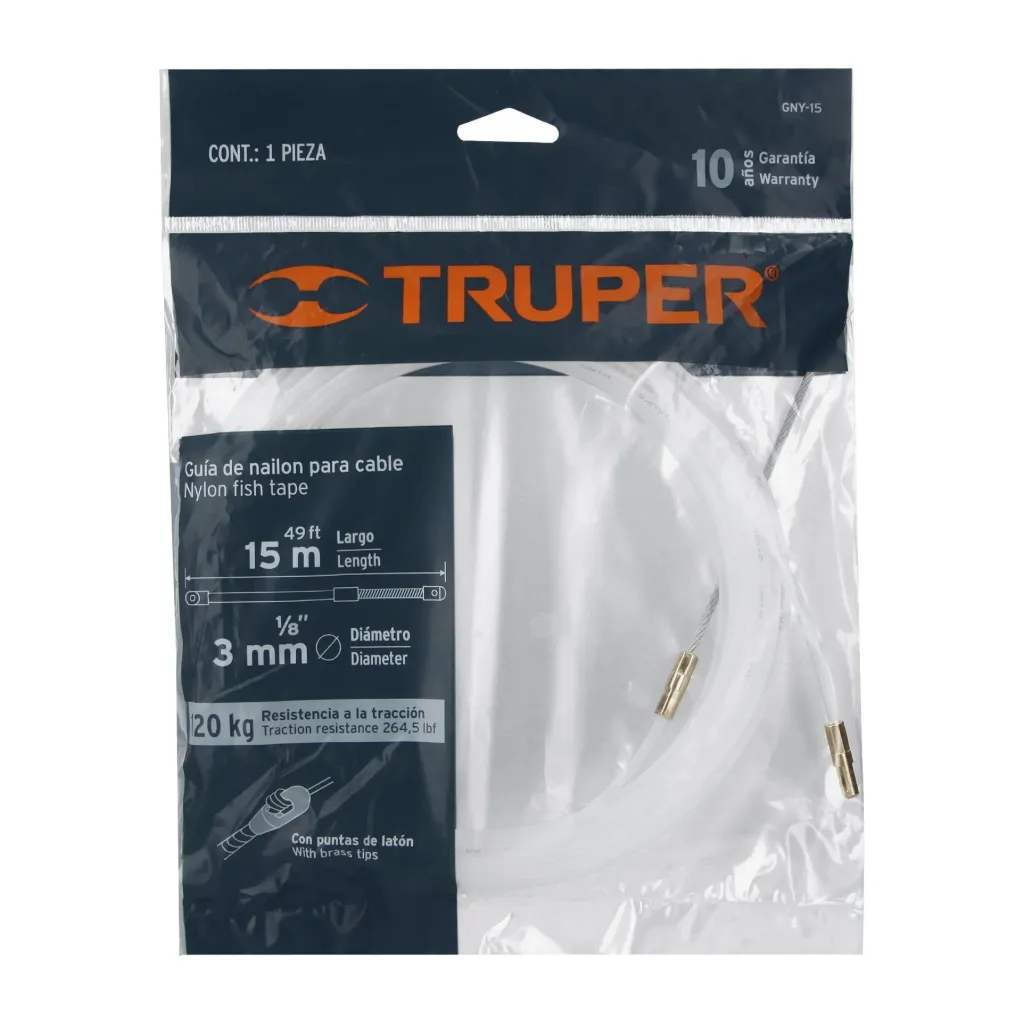 Guía de nylon de 15 m para cable, TRUPER