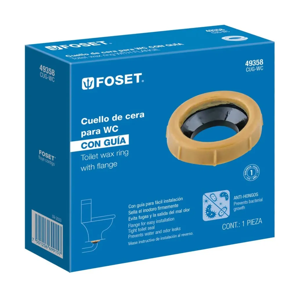 [TP-49358] Cuello de cera con guía para WC, 170 g, FOSET