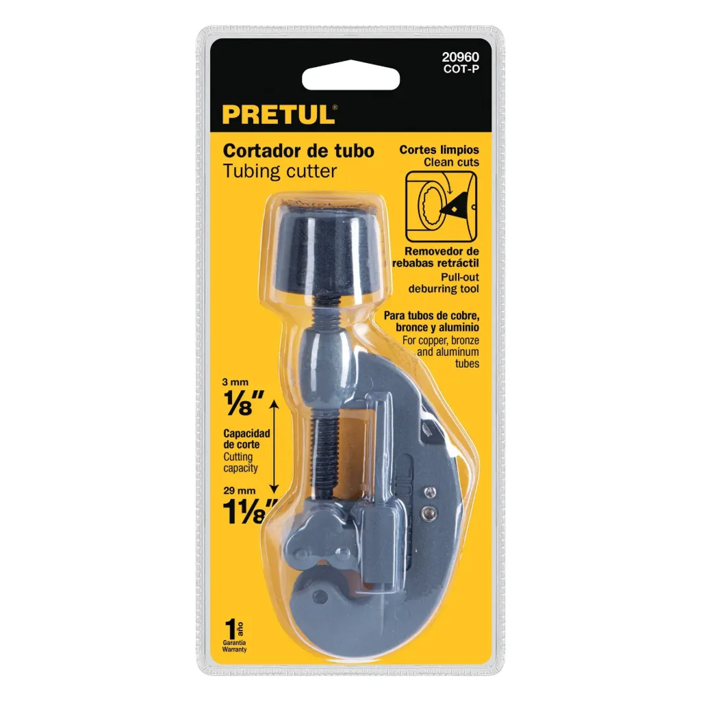 Cortador de tubo de cobre 1/8' a 1-1/8' cuchilla 17mm PRETUL
