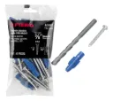 Kit de 20 taquetes 3/8' con pijas #12 y 1 broca 3/8', FIERO