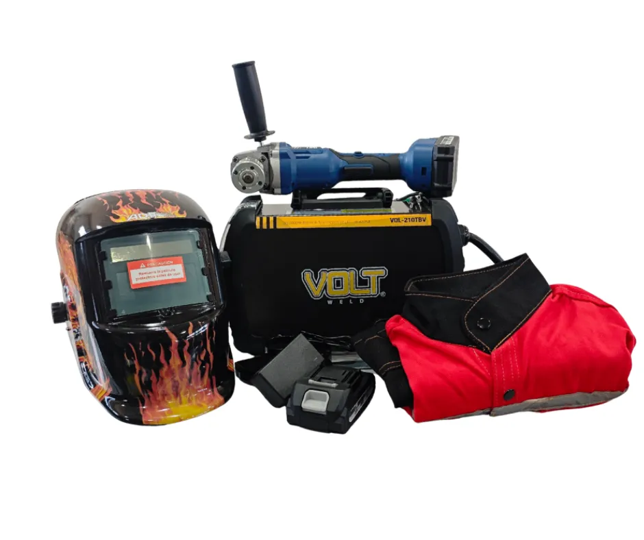 [XU-KITVOLT200] KIT SOLDADOR COMPLETO VOLT  200A INVERSOR + ESMERIL INALÁMBRICO + CARETA ELECTRÓNICA + CAMISOLA