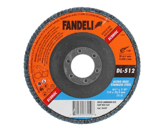 Disco laminado 4-1/2" Zirc-80 DL-512 Fandeli