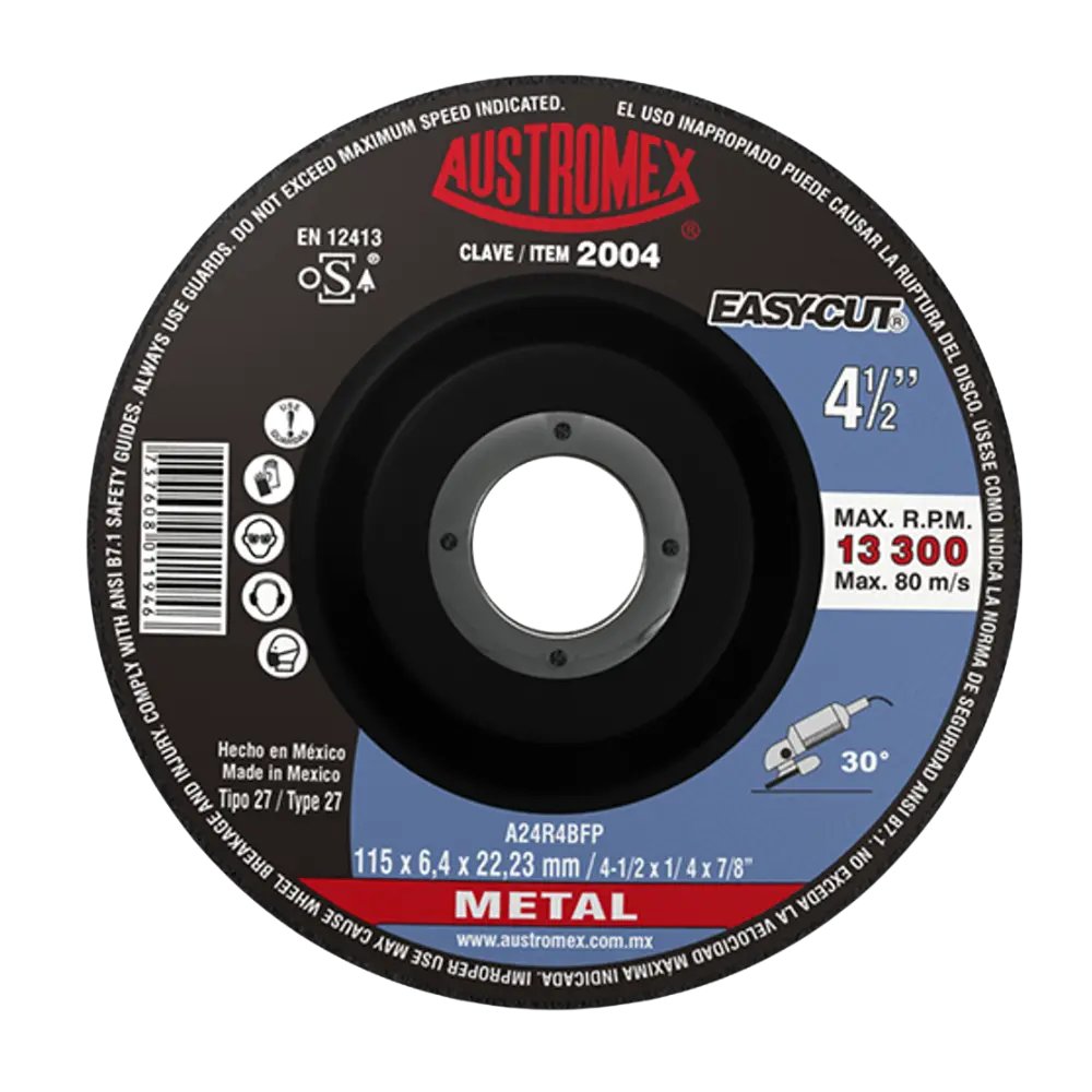 [2004] DISCO DESB. MTAL T.27 EASYCUT 4 1/2X1/4X7/8'' AUSTROMEX 2004
