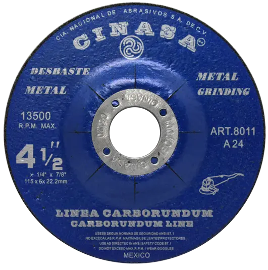 [8011] DISCO CINASA  4" DESBASTE 4 1/2 (SOLIDO)