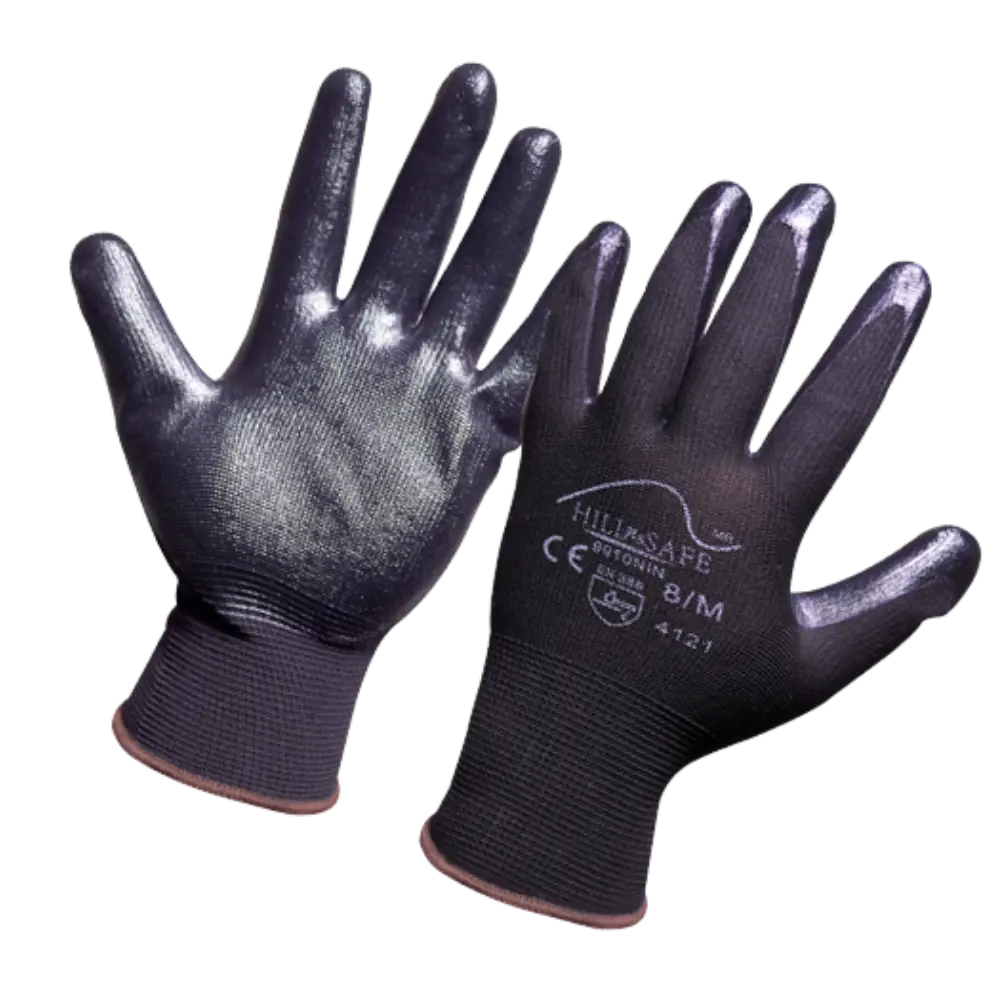 [9910M] GUANTE HILL NITE NITRILO NEGRO TALLA 8