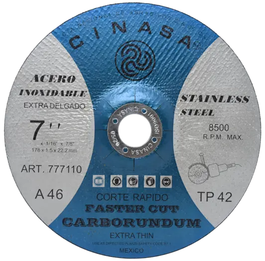 [777110] DISCO DE CORTE CAZUELA 7" ACERO INOXIDABLE