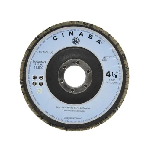 [8227] DISCO LAMINADO 4 1/2 GRANO 40 CINASA