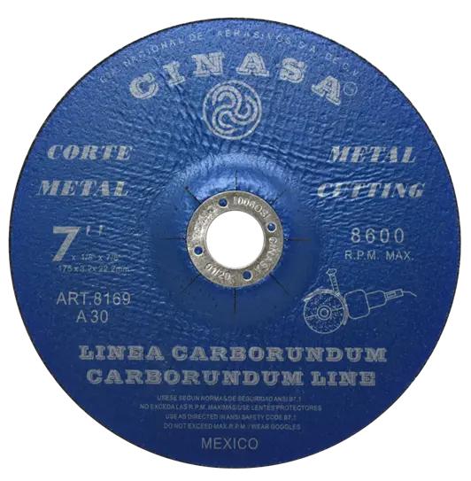 DISCO PARA CORTE 7"X1/8"X7/8" CINASA