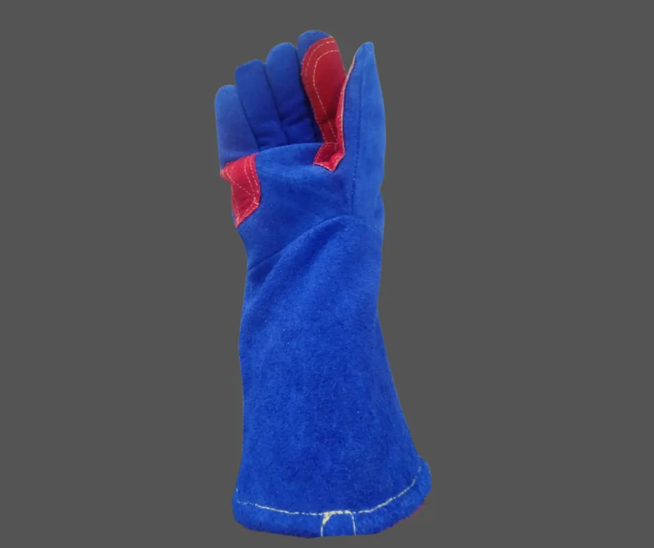 [GCSC18] GUANTE SOLDADOR USO RUDO 14" AZUL (reforzado)