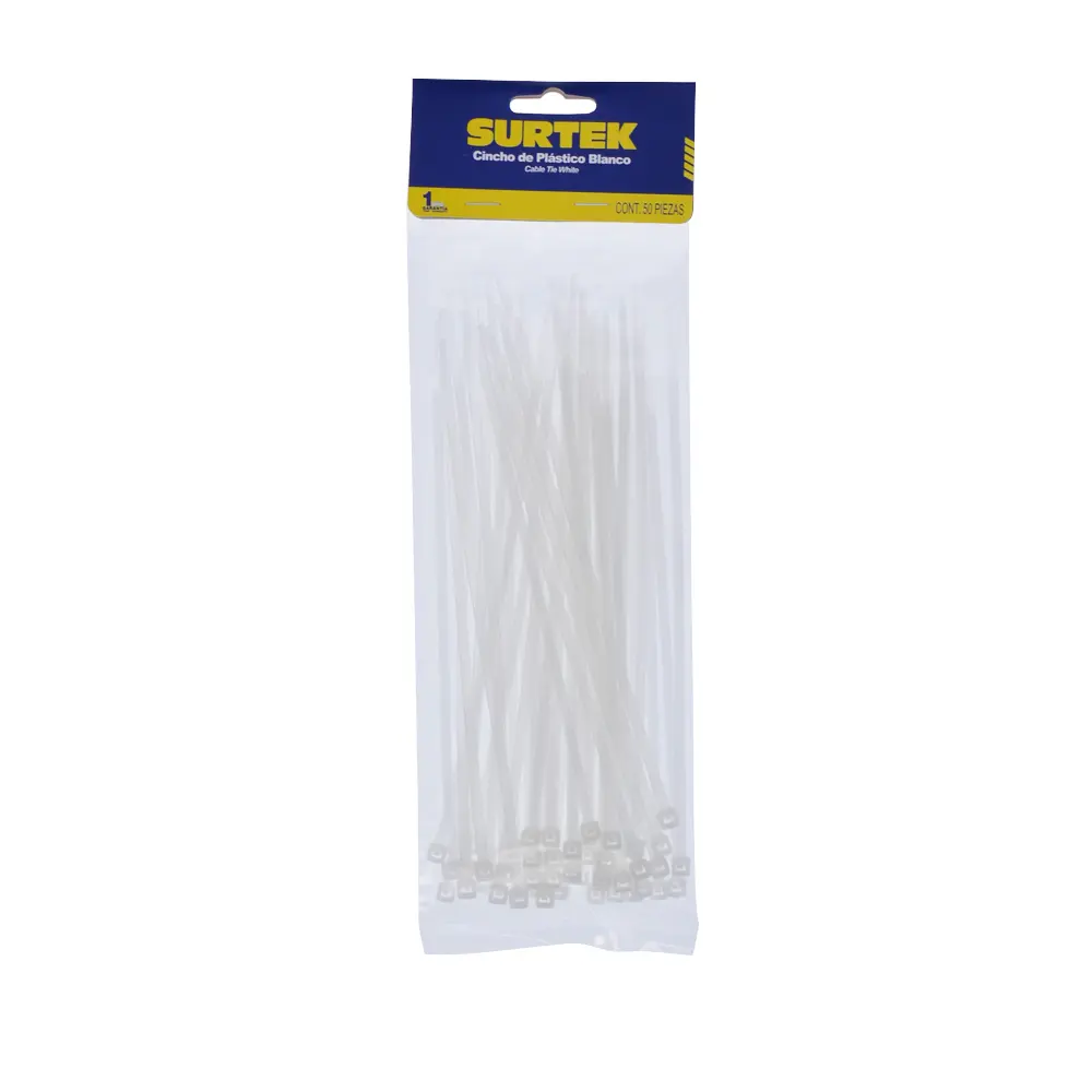 CINCHOS 203X4.6MM 50PZAS BLANCO