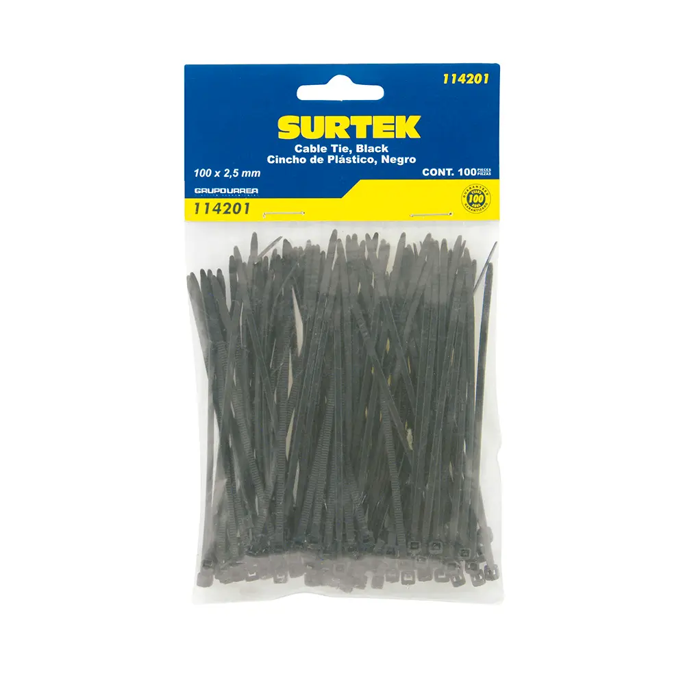 CINCHOS 100X2.5MM 100PZAS NEGRO