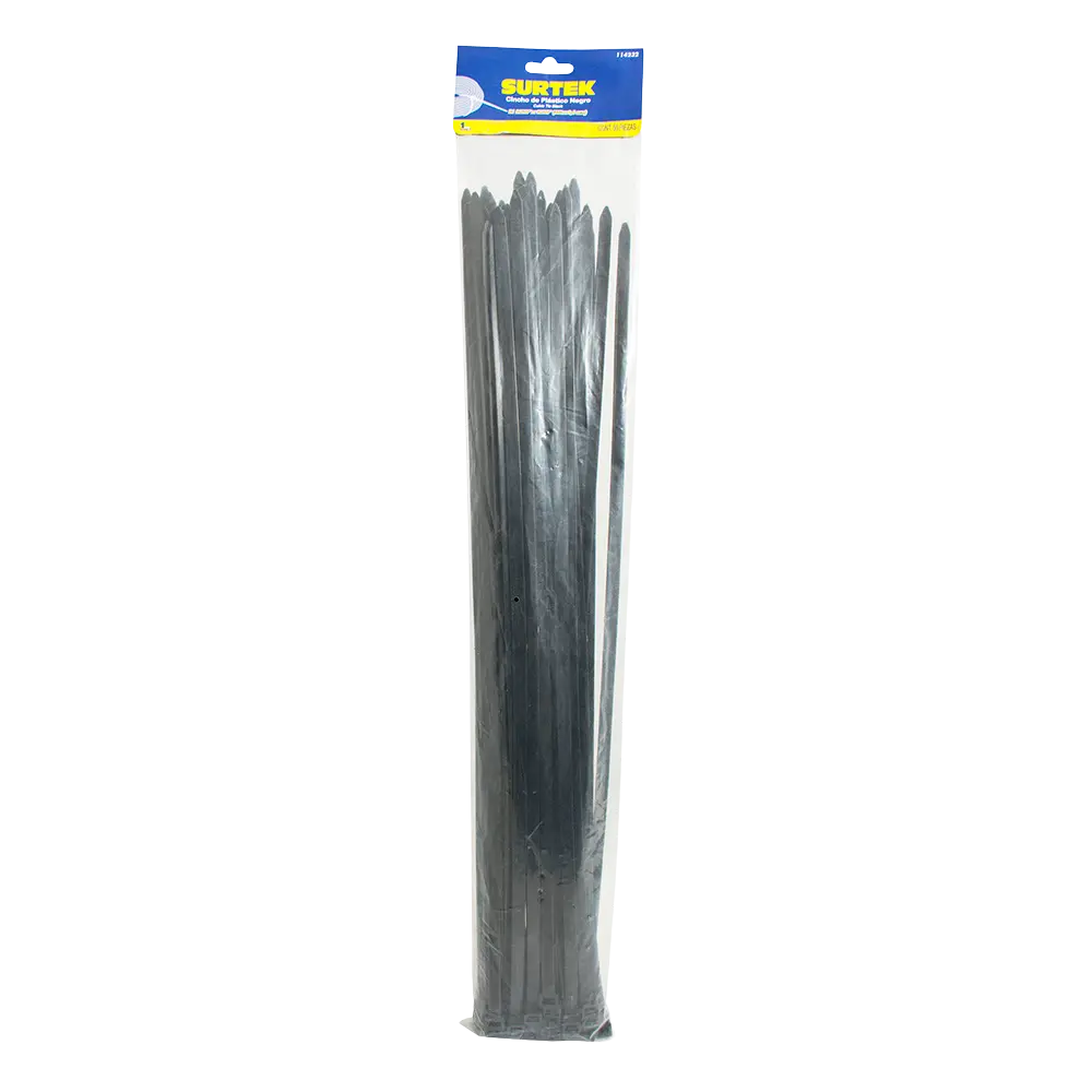 [114213] CINCHOS NEGRO 300X4.6 MM 50PZAS