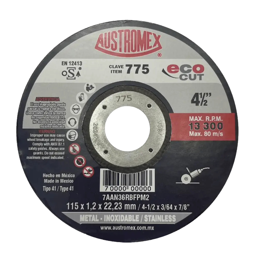 [QAX775] DISCO DE CORTE 115X1 23MM