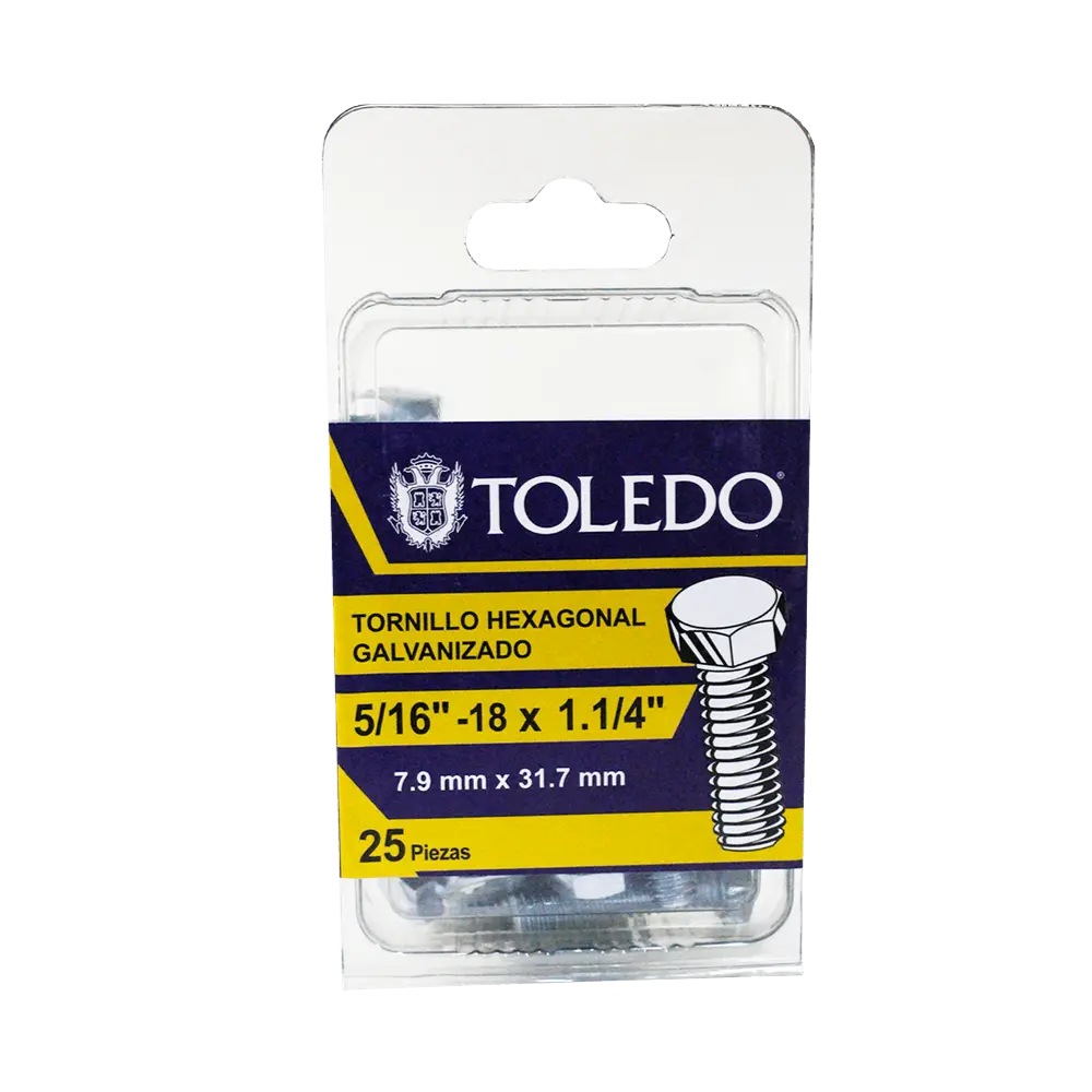 [DEV8032] Tornillo Hex Galv 5/16-18x 1. 1/4"