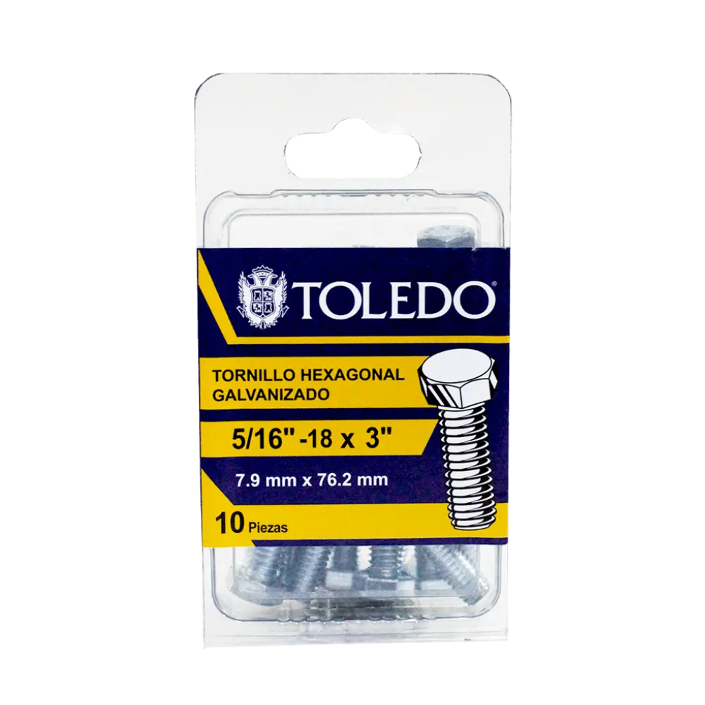 [DEV8076] Tornillo Hex Galv 5/16"-18 x 3"
