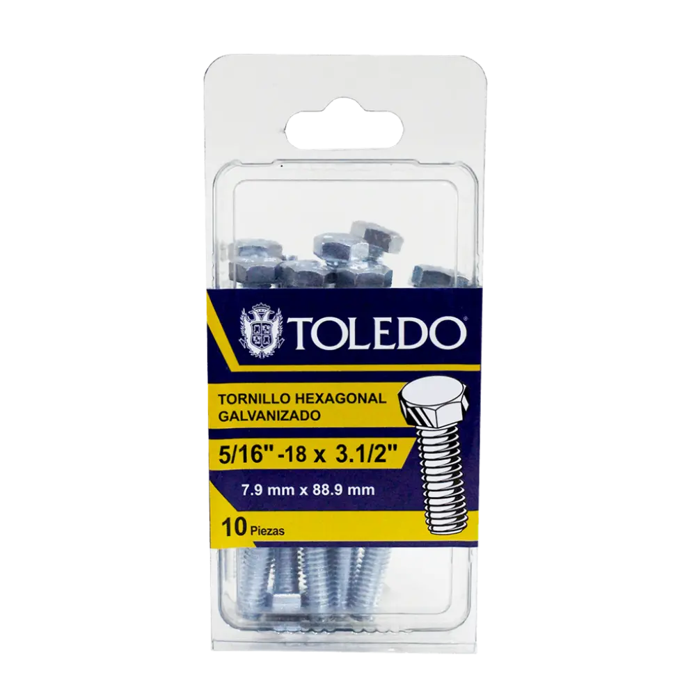 [DEV8089] Tornillo Hex Galv 5/16"-18x 3.1/2"
