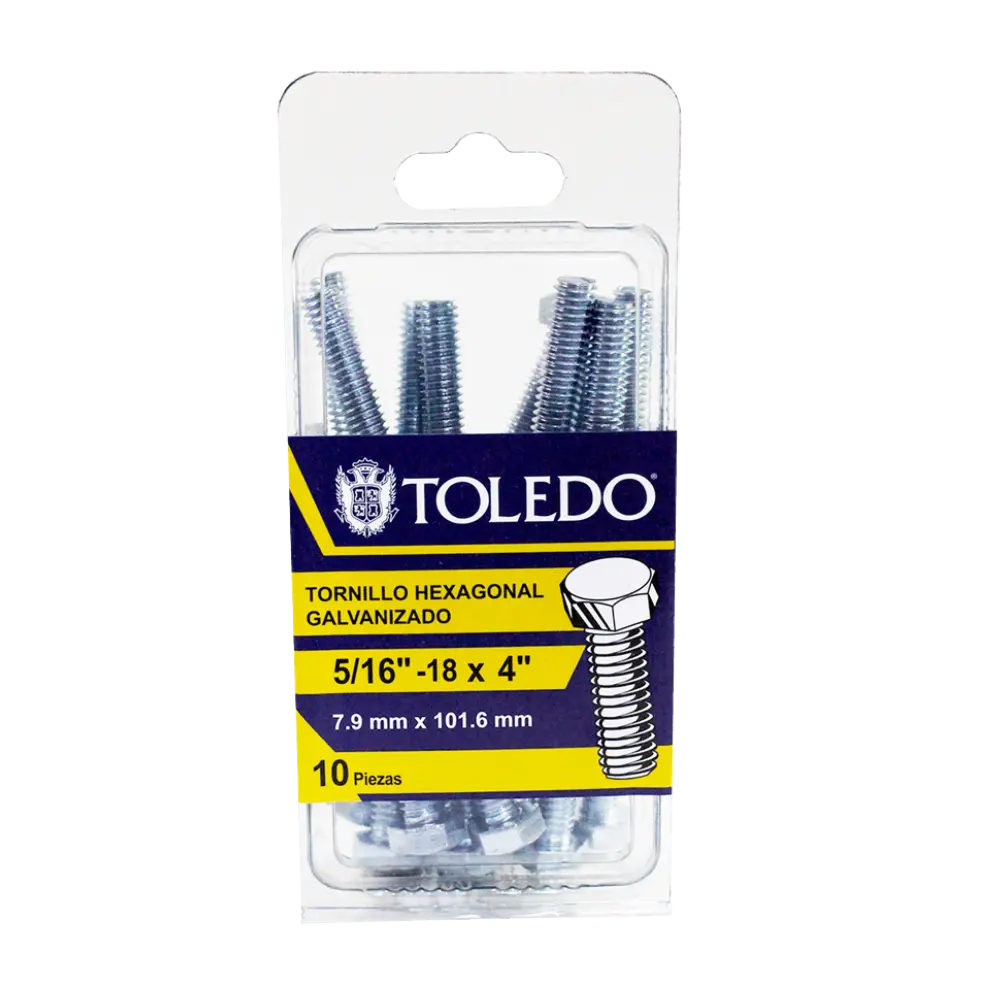 [DEV8102] Tornillo Hex Galv 5/16"-18 x 4"
