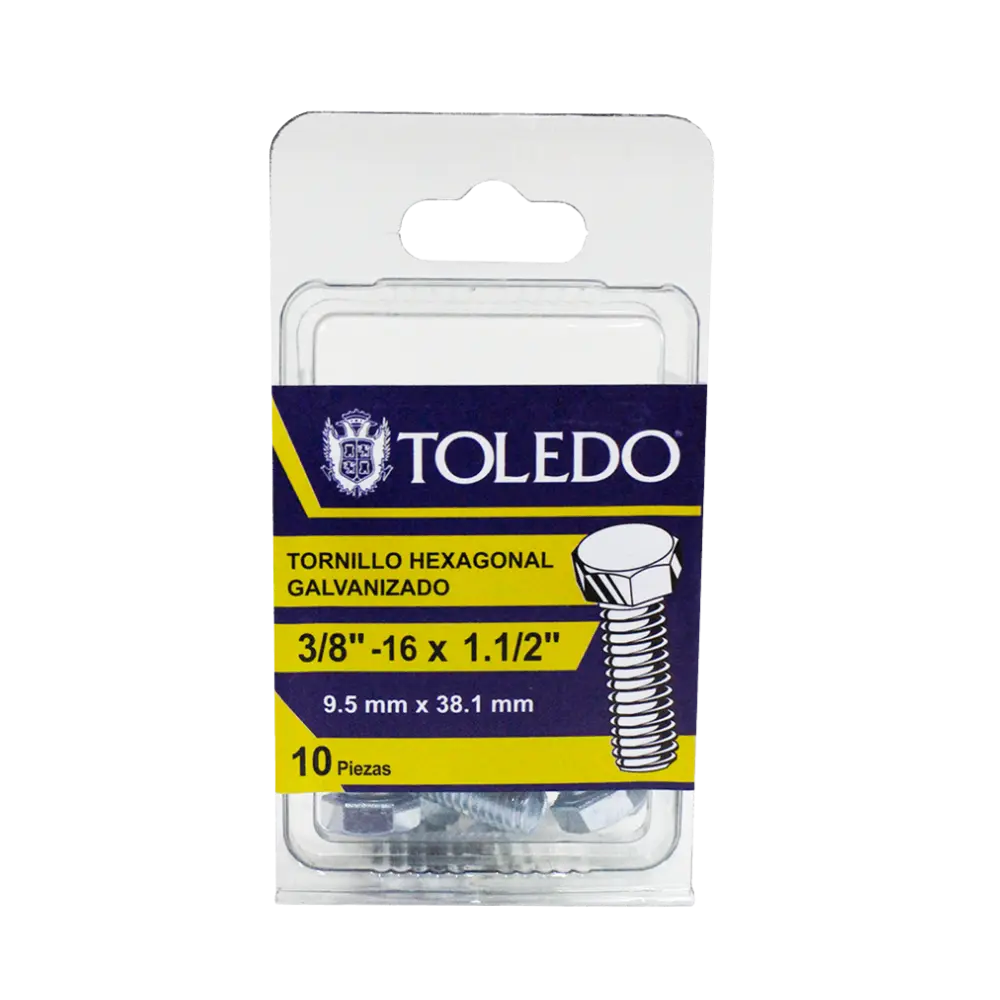 [DEV9038] Tornillo Hex Galv 3/8"-16x 1.1/2"
