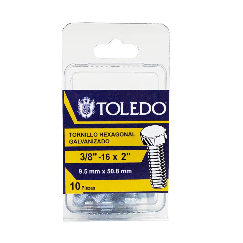 [DEV9051] Tornillo Hex Galv 3/8"-16 x2"
