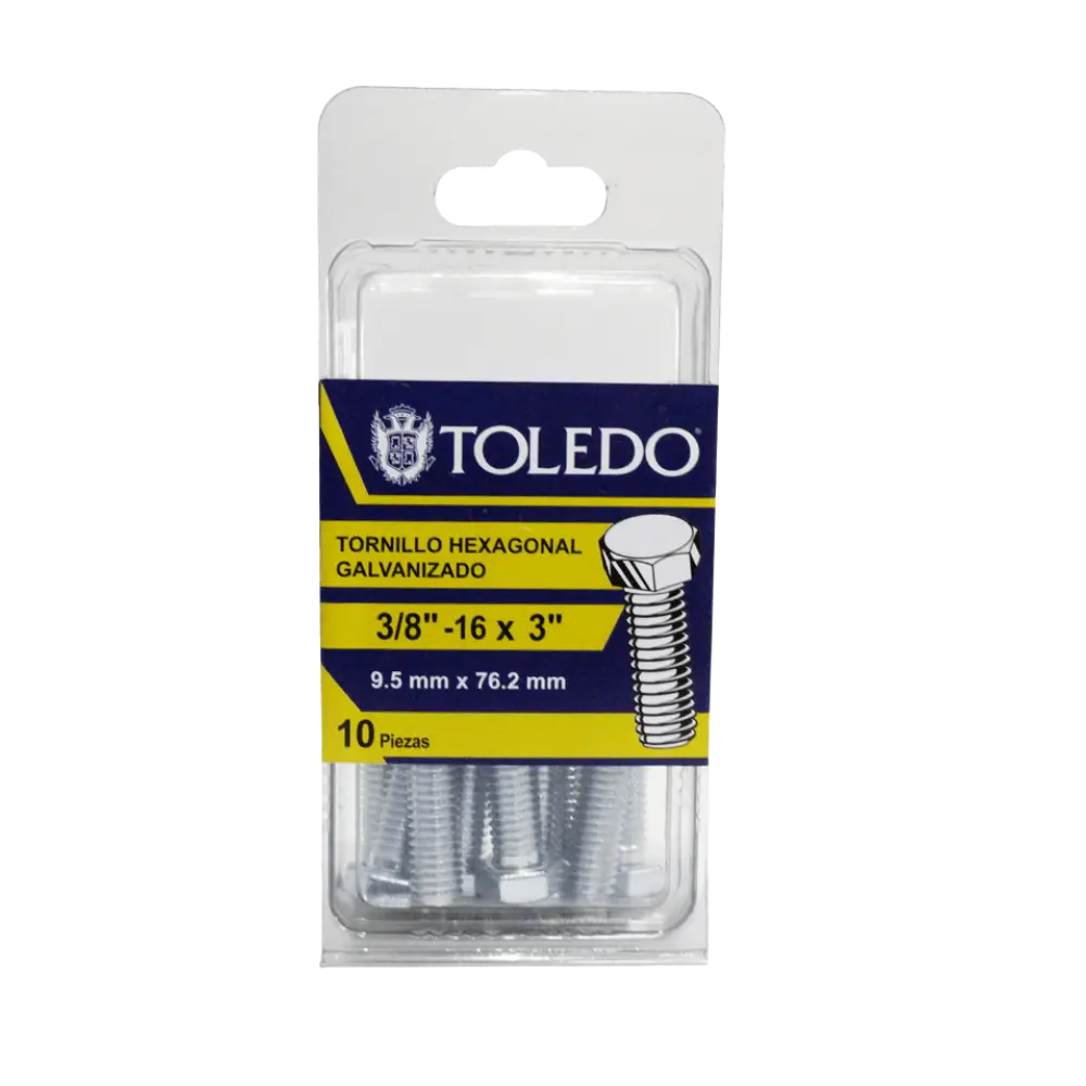[DEV9076] Tornillo Hex Galv 3/8"-16 x3"