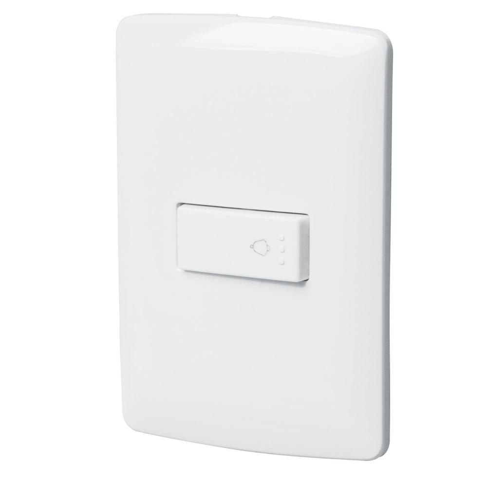 Placa armada con timbre, blanco, línea Italiana., Volteck 