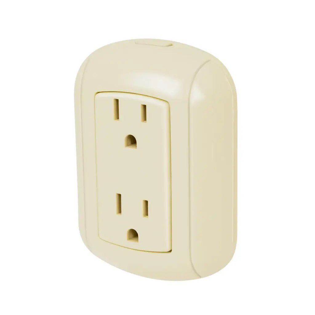 Contacto de sobreponer dúplex 2 polos+ tierra, ABS, Volteck 