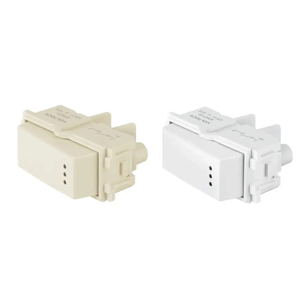 [48053] Interruptor sencillo con luz piloto, línea Italiana, blanco 