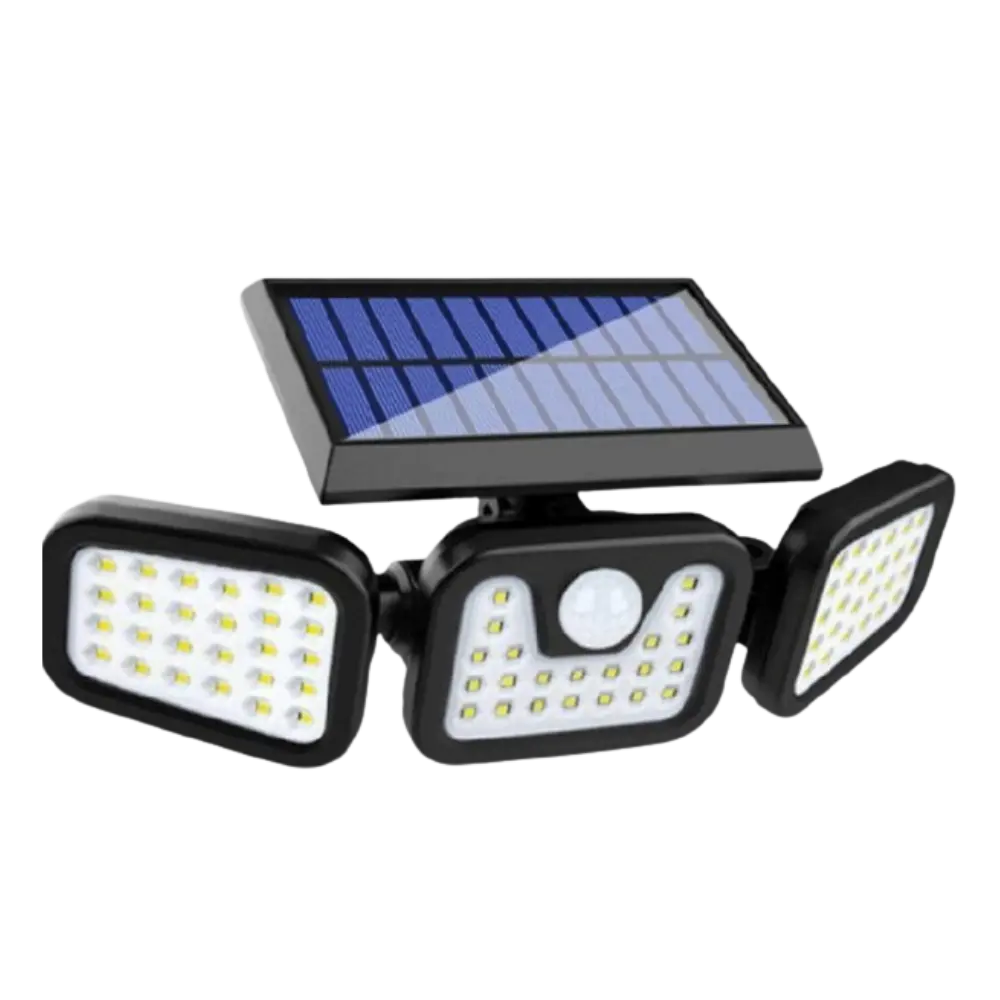 Lámpara Solar de Pared con Sensor y Control | Iluminación Exterior Sin Cables