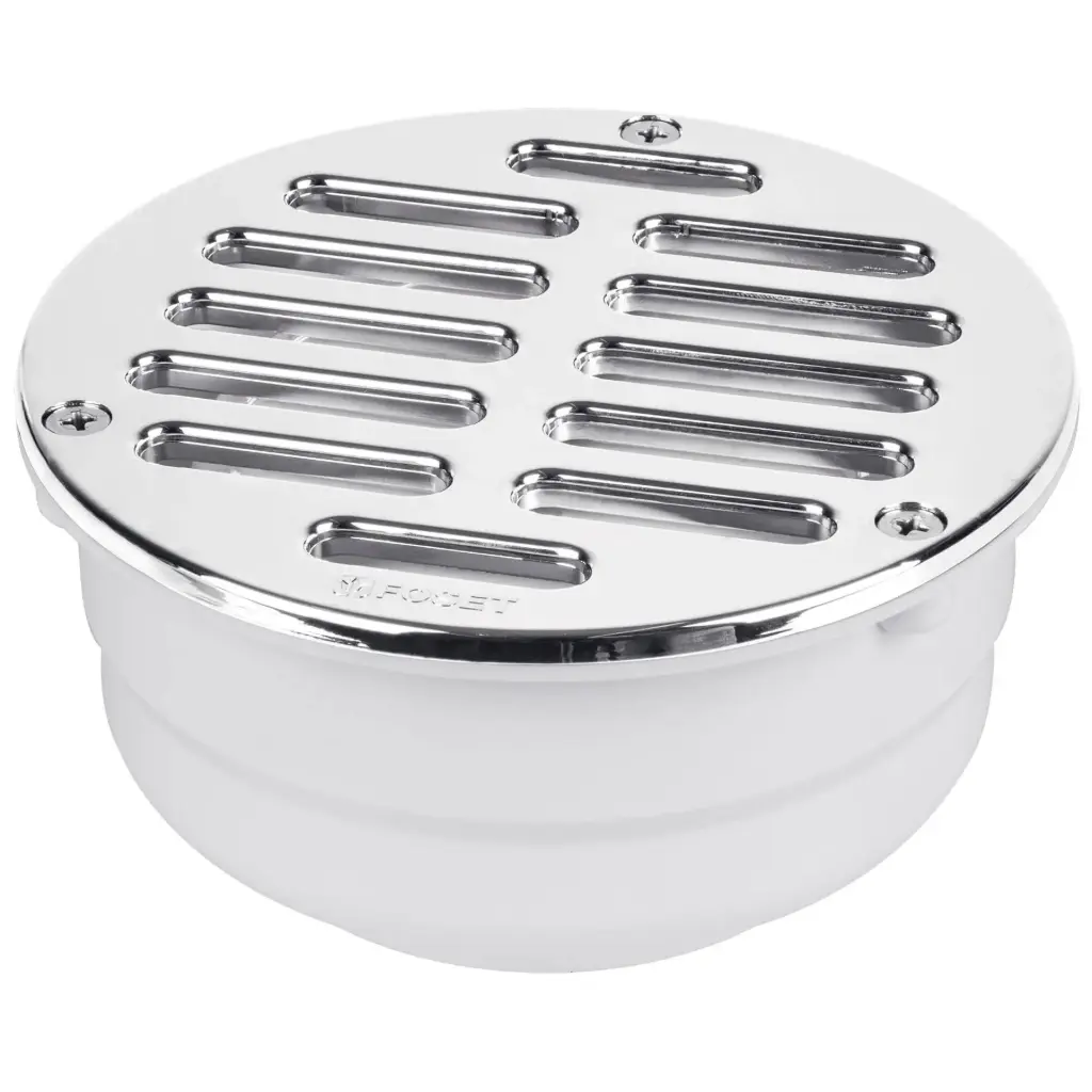 [46023] Coladera de ABS con rejilla cromada 5', con tornillos, Foset 