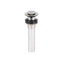 Contra p/lavabo sin rebosadero, sistema push, cromo, 1-1/4'
