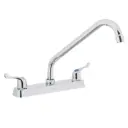 Mezcladora 8' fregadero cromo, cuello largo, palanca, BASIC 