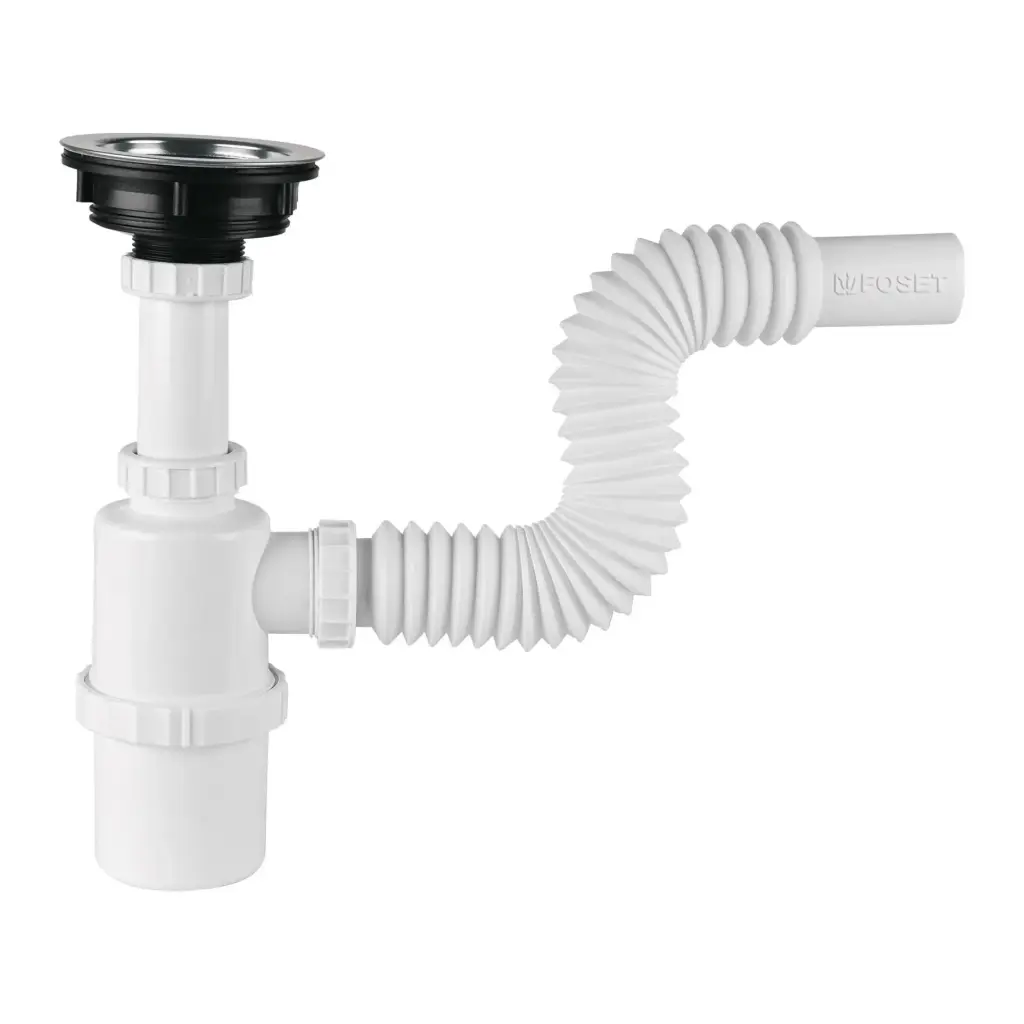 Céspol de bote con contracanasta de acero inox. p/fregadero 