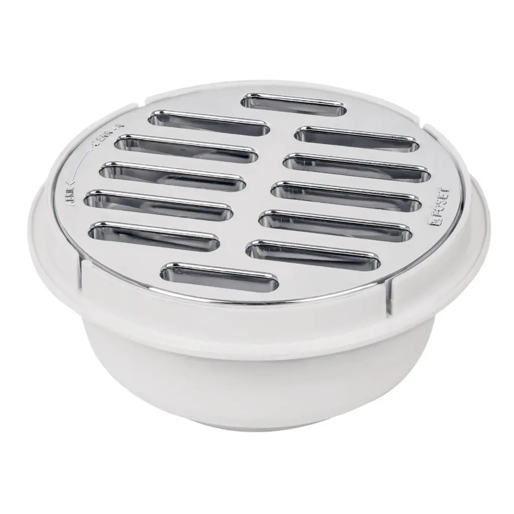 [49616] Coladera de ABS con rejilla cromada 5', 1/4 de vuelta, Foset 