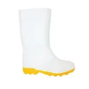 Bota de Seguridad Unisex Aquamax Blanco con Amarillo