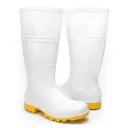 Bota de Seguridad Unisex Aquamax Blanco con Amarillo