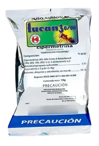 [TUCAN AL 3%] insecticida en polvo cipermetrina p/hormiga
