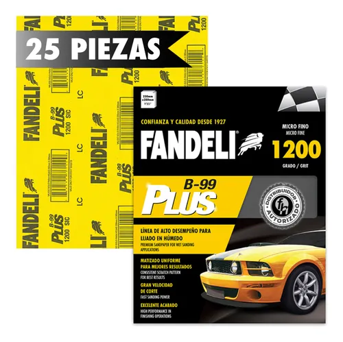 LIJA DE AGUA MICROFINA GRANO-1200 FANDELI PLUS 
