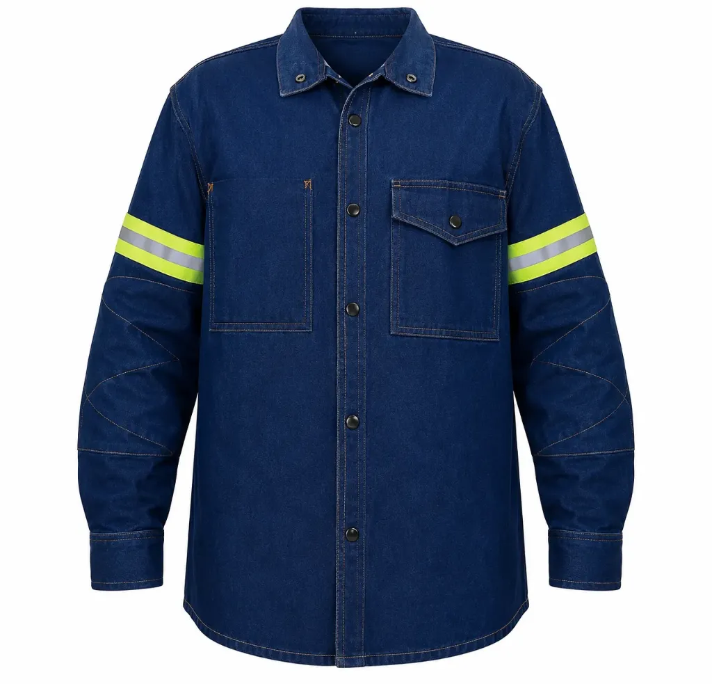 CAMISOLA DE MEZCLILLA CON REFUERZO Y REFLEJANTE