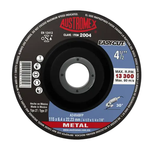 [737608011946] DISCO DESB. MTAL T.27 EASYCUT 4 1/2X1/4X7/8'' AUSTROMEX 2004