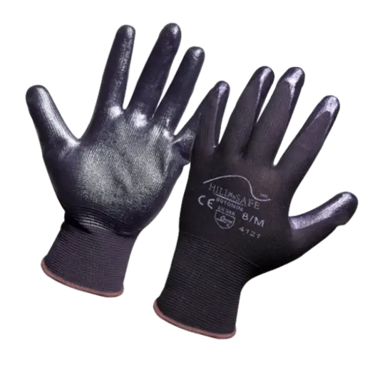 [9910L] GUANTE HILL NITE NITRILO NEGRO TALLA 9