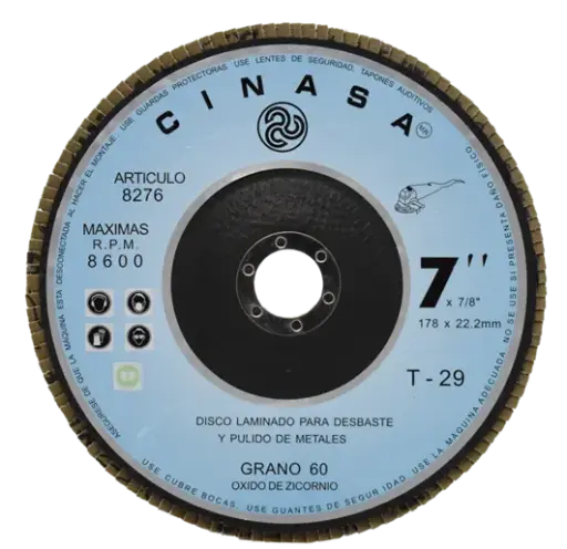[8276] DISCO LAMINADO 7 GRANO 60